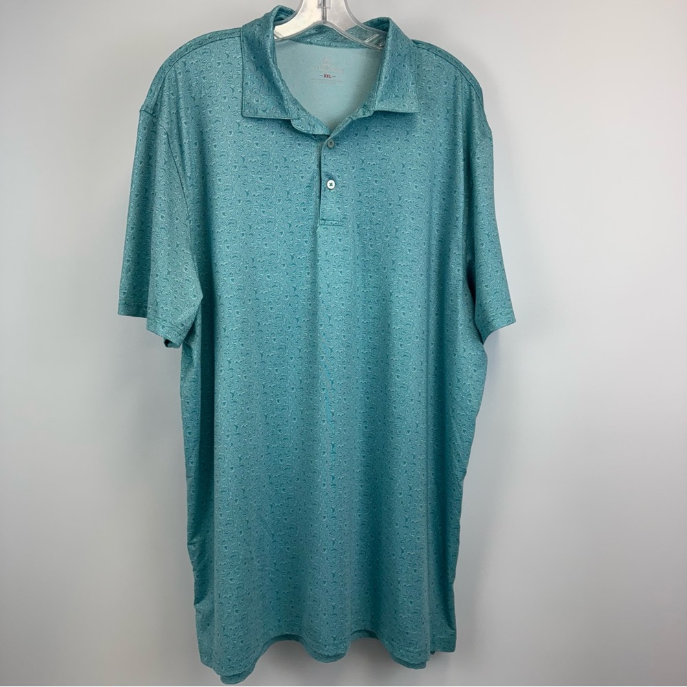 Southern Tide Ocean Aqua Polo Men's Shirt Size XXL